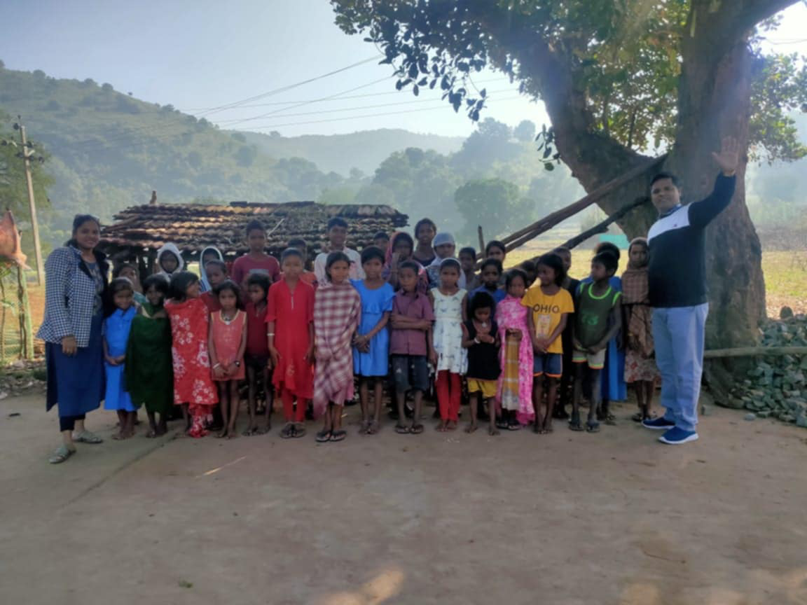 Pastor Lima and wife with children from one of the remote villages